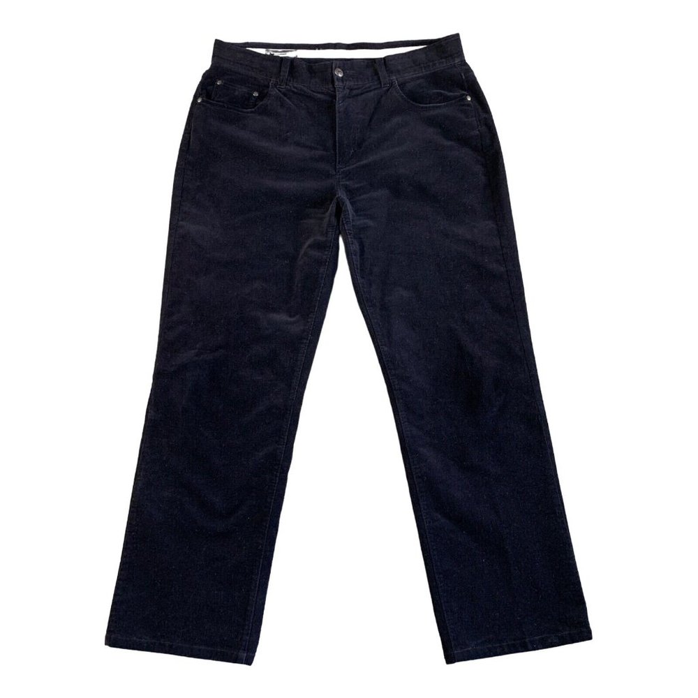Williams & Kent Corduroy Pants Mens 36 Black Chino Straight Retro Dark Casual